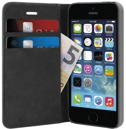 Puro Wallet (iPhone 5/5S/SE) – Svart