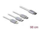 Delock Retractable USB-C Charging Cable 3 in 1