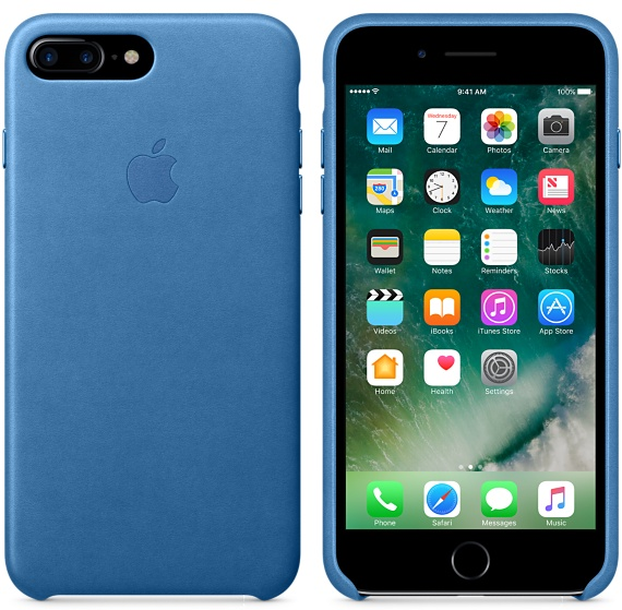 Apple Läderskal (iPhone 7 Plus) – Havsblå