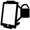 H�llare med l�s till iPad 2