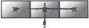 Neomounts Flat Screen Triple Desk Mount Horizontally
