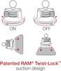 RAM Mount Twist-Lock Suction Cup Mount (MagSafe)