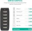 Ravpower 6-port USB Hub Charger 60W