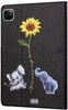 Trolsk Card Slot Folio - Elephants and Sunflower (iPad Pro 11/iPad Air 4)