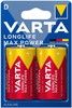 Varta Longlife Max Power D LR20 Batterier 2-pack