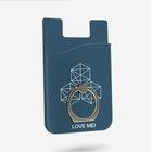 Love Mei Card Holder with Finger Ring Kickstand (iPhone) - Bl