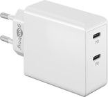 Goobay Dual USB-C PD Quick Charger 36W - Vit