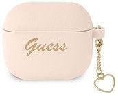 Guess Silicone Heart Charm Cover (AirPods 3) - Rosa