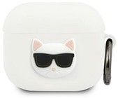 Karl Lagerfeld Choupette Silicone Case (AirPods 3) - Vit