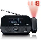Lenco CR-615BK DAB+/FM-klockradio Med Tidsprojektion