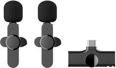 Moobio K5 Wireless Lavalier Microphone with USB-C x2