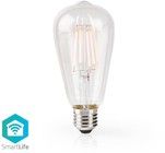 Nedis SmartLife Wi-Fi Smart LED Clear Vintage Bulb E27 ST64