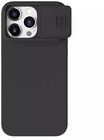 Nillkin CamShield Silky Silicone Case (iPhone 15) - Svart