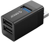 Orico Mini 3-in-1 USB Hub - Svart