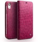 Qialino Pink Croco Leather Wallet (iPhone Xr)