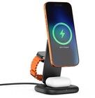 Satechi 3-in-1 Foldable Qi2 Wireless Charging Stand - Svart