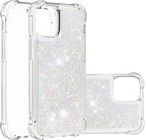 Trolsk Liquid Glitter Case - Hearts (iPhone 13) - Silver