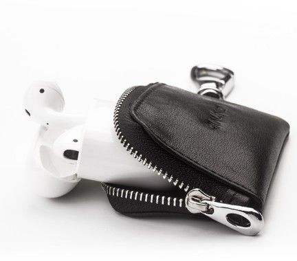 Qialino Leather Storage Bag for Apple AirPods