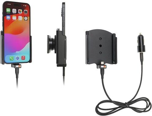 Brodit Aktiv hllare med USB-C-laddning 721374 (iPhone 15 Plus)