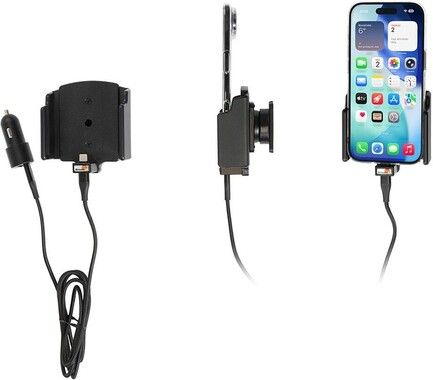 Brodit Aktiv hllare med USB-kabel och cigg-adapter 721457