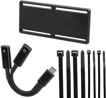 Brodit USB-C-Splitter, PD 60W + Ljud, med dragavlastare 216477
