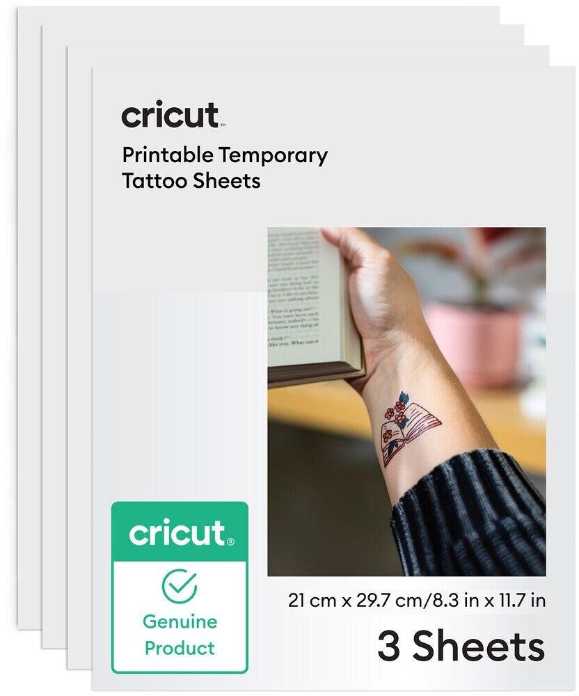 Cricut Printable Temporary Tattoo Sheets tatueringsark, tillfälliga