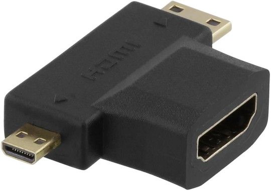 Deltaco HDMI-adapter - HDMI till Mini-HDMI och Micro-HDMI