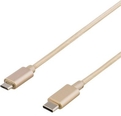 Deltaco Prime USB-C- till MicroUSB-kabel
