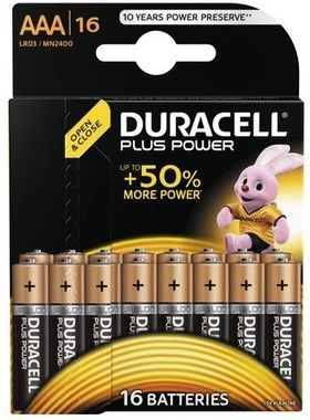 Duracell Plus Power AAA/L03 16-pack