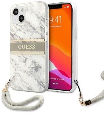 Guess Case Marble with Hand Strap (iPhone 13 Pro)
