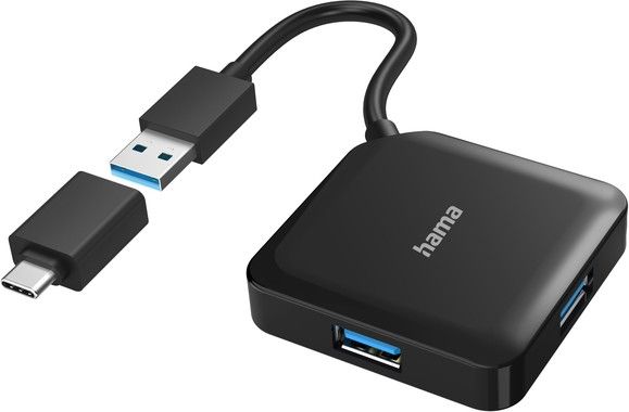 Hama USB-A/USB-C Hub 4x Portar