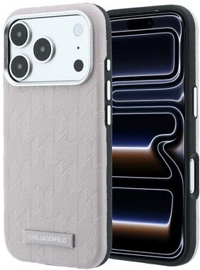 Karl Lagerfeld Grained Resin Logo MagSafe Case (17 Pro/18 Pro)
