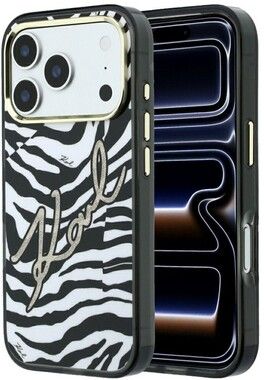 Karl Lagerfeld IML Zebra Glitter MagSafe Case (iPhone 17 Pro Max/18 Pro Max)