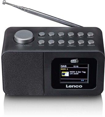 Lenco DAB+/FM Clock Radio with Color Display