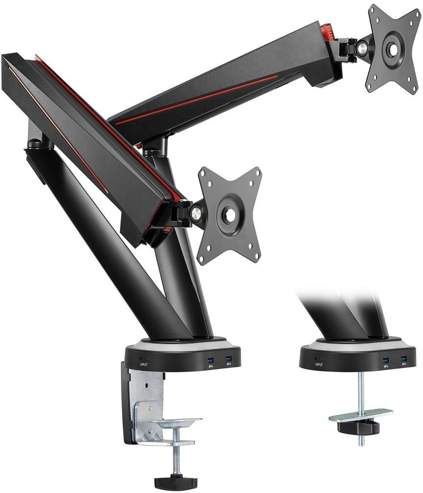 LogiLink Gaming Monitor Desk Mount Dual