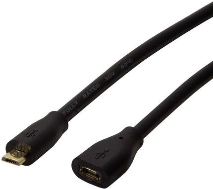 LogiLink MicroUSB 2.0 Frlngningskabel - 3 meter