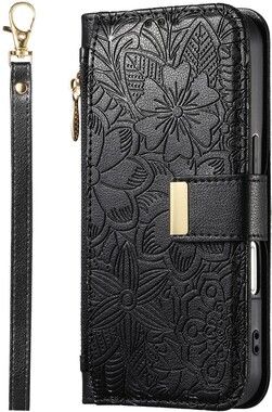 Trolsk Blommigt Pl�nboksfodral (iPhone 15 Pro)