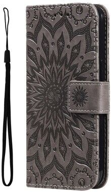 Trolsk Imprint Dahlia Flower Wallet (iPhone 15 Pro)