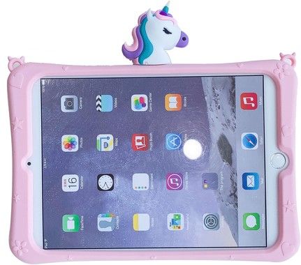 Trolsk Kids Case with strap - Cute Pink Unicorn (iPad Pro 12,9 (2018/2020)))
