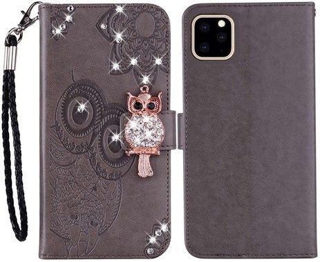 Trolsk Rhinestone Owl Wallet (iPhone 14)