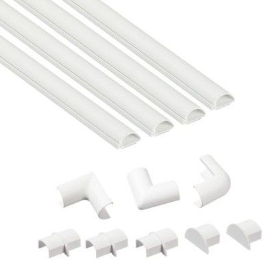 Vivanco Round Cable Trunking Set 20 x 10mm 