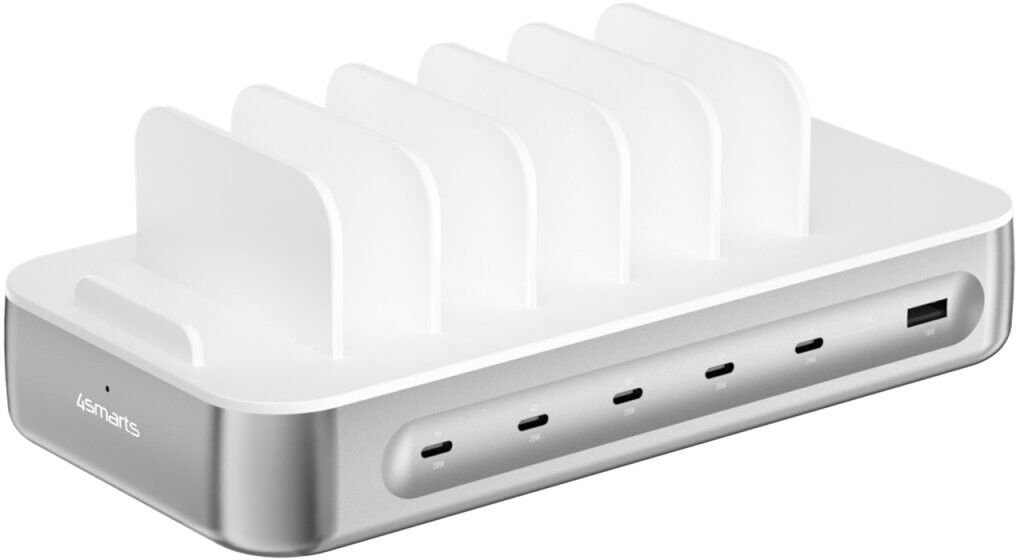 4smarts Charging Station 100W - Silver | iPad - iPad 11 (2025) - Laddare - Laddstationer | AlltMobil