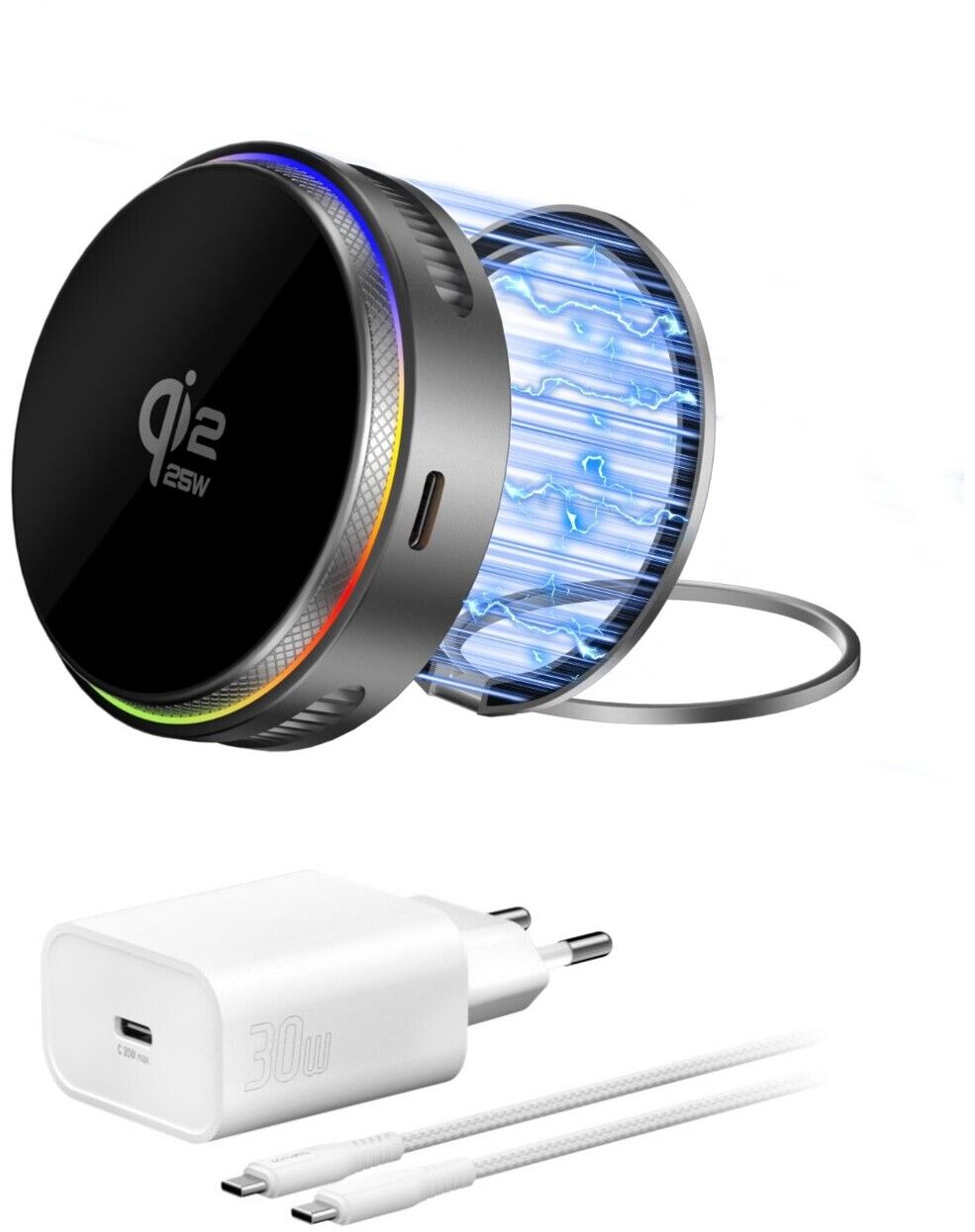 4smarts Qi2 25W Charger Set | Tillbehör - Laddare - MagSafe-laddare | AlltMobil