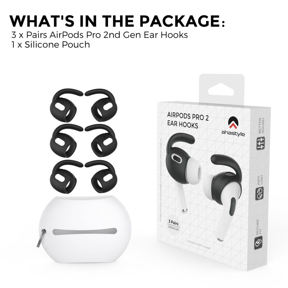 AhaStyle Ear Hooks (AirPods Pro 2) secure fit