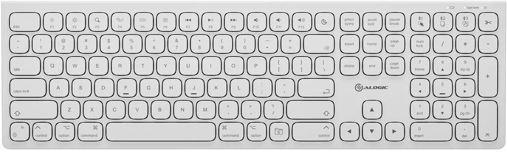 Alogic Echelon USB-C Rechargeable Bluetooth Full Size Keyboard | iPad - Generella iPad-tillbehör - Möss & tangentbord - Tangentbord - Trådbundna | AlltMobil