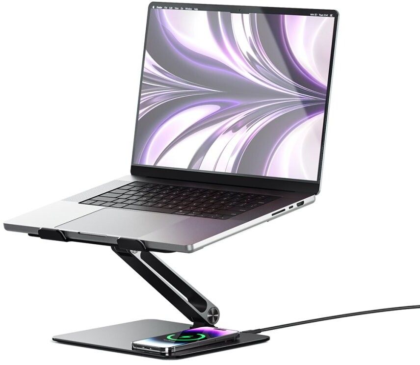 Alogic Elite Power Laptop Stand with Wireless Charger - Vit | Tillbehör - Laddare - Qi-laddare | AlltMobil
