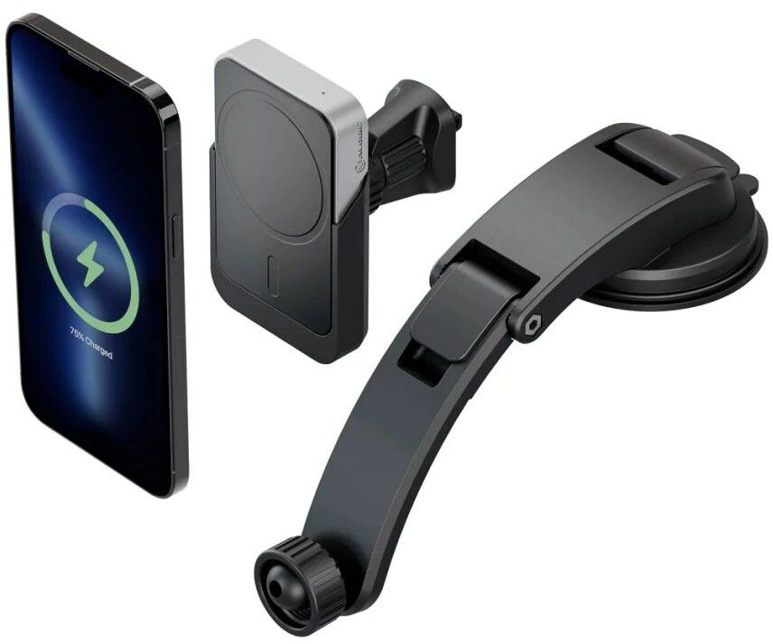 Alogic Matrix Magnetic Car Charger with Air Vent & Dash Mount | iPhone - Generella tillbehör - MagSafe - Biltillbehör - Bilhållare | AlltMobil