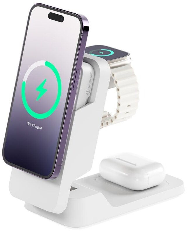 Alogic Matrix Ultimate 3-in-1 Wireless Charger MagSafe Power Bank | Tillbehör - Laddare - Laddstationer | AlltMobil