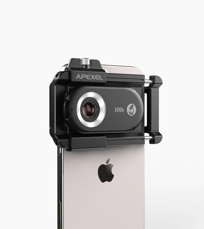 Apexel PhoneMicro 5 3in1 Microscope | iPhone - iPhone 16 Pro Max - Skal & fodral - Hårda skal | AlltMobil