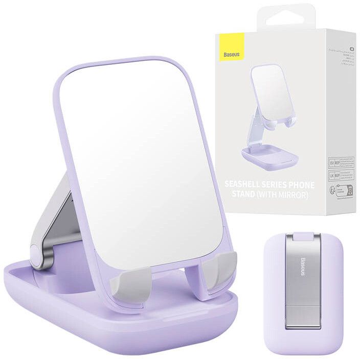 Baseus Folding Phone Stand with Mirror - Rosa
